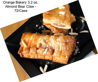 Orange Bakery 3.2 oz. Almond Bear Claw - 72/Case