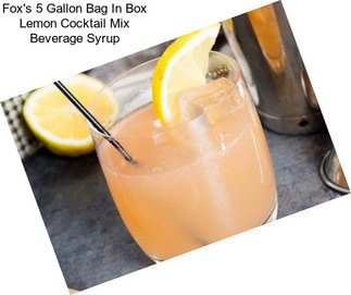 Fox\'s 5 Gallon Bag In Box Lemon Cocktail Mix Beverage Syrup