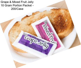 Grape & Mixed Fruit Jelly 10 Gram Portion Packet - 200/Case