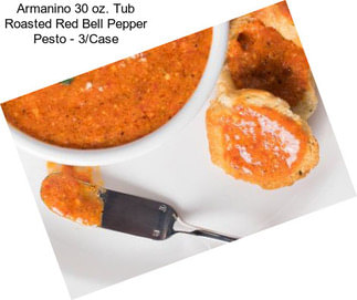 Armanino 30 oz. Tub Roasted Red Bell Pepper Pesto - 3/Case