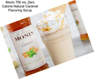 Monin 750 mL Zero Calorie Natural Caramel Flavoring Syrup