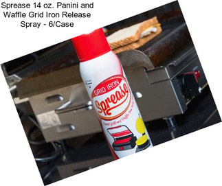 Sprease 14 oz. Panini and Waffle Grid Iron Release Spray - 6/Case