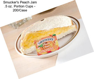 Smucker\'s Peach Jam .5 oz. Portion Cups - 200/Case