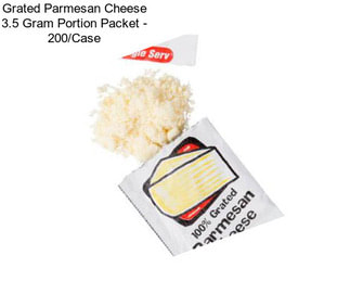 Grated Parmesan Cheese 3.5 Gram Portion Packet - 200/Case