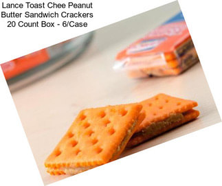 Lance Toast Chee Peanut Butter Sandwich Crackers 20 Count Box - 6/Case