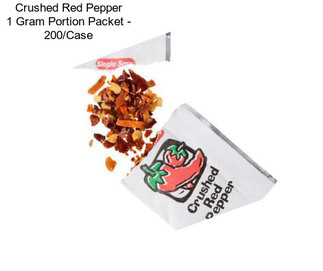 Crushed Red Pepper 1 Gram Portion Packet - 200/Case