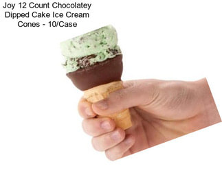 Joy 12 Count Chocolatey Dipped Cake Ice Cream Cones - 10/Case