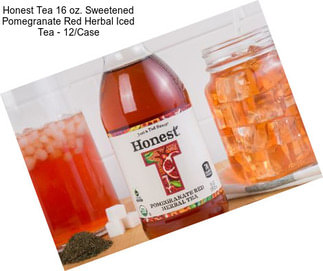 Honest Tea 16 oz. Sweetened Pomegranate Red Herbal Iced Tea - 12/Case