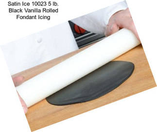 Satin Ice 10023 5 lb. Black Vanilla Rolled Fondant Icing