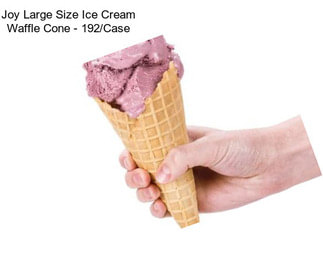 Joy Large Size Ice Cream Waffle Cone - 192/Case