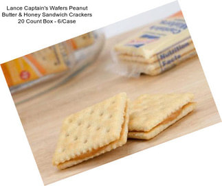 Lance Captain\'s Wafers Peanut Butter & Honey Sandwich Crackers 20 Count Box - 6/Case