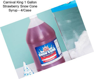 Carnival King 1 Gallon Strawberry Snow Cone Syrup - 4/Case