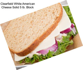 Clearfield White American Cheese Solid 5 lb. Block