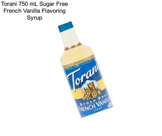 Torani 750 mL Sugar Free French Vanilla Flavoring Syrup