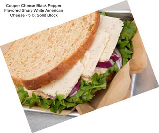 Cooper Cheese Black Pepper Flavored Sharp White American Cheese - 5 lb. Solid Block