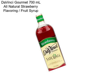 DaVinci Gourmet 700 mL All Natural Strawberry Flavoring / Fruit Syrup