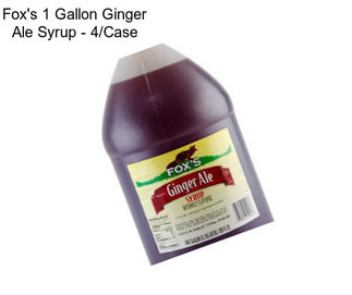 Fox\'s 1 Gallon Ginger Ale Syrup - 4/Case