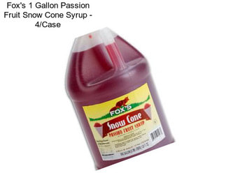 Fox\'s 1 Gallon Passion Fruit Snow Cone Syrup - 4/Case