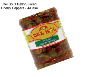 Del Sol 1 Gallon Sliced Cherry Peppers - 4/Case