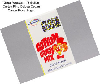 Great Western 1/2 Gallon Carton Pina Colada Cotton Candy Floss Sugar