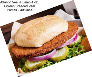 Atlantic Veal & Lamb 4 oz. Golden Breaded Veal Patties - 40/Case