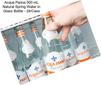 Acqua Panna 500 mL Natural Spring Water in Glass Bottle - 24/Case