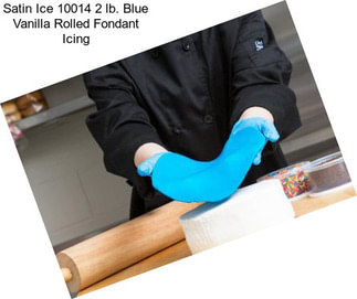 Satin Ice 10014 2 lb. Blue Vanilla Rolled Fondant Icing