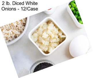 2 lb. Diced White Onions - 12/Case