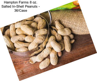 Hampton Farms 8 oz. Salted In-Shell Peanuts - 36/Case