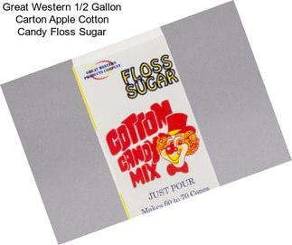 Great Western 1/2 Gallon Carton Apple Cotton Candy Floss Sugar