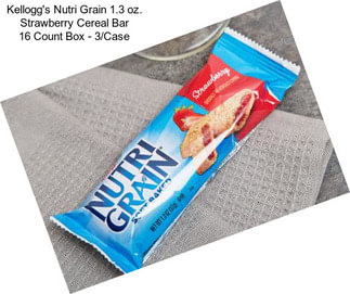 Kellogg\'s Nutri Grain 1.3 oz. Strawberry Cereal Bar 16 Count Box - 3/Case