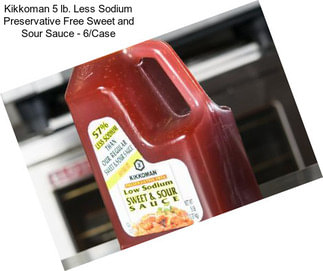 Kikkoman 5 lb. Less Sodium Preservative Free Sweet and Sour Sauce - 6/Case