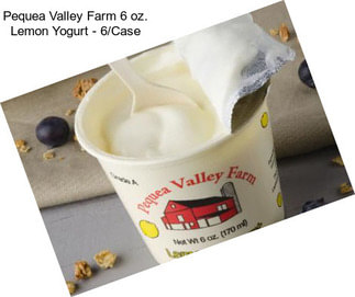 Pequea Valley Farm 6 oz. Lemon Yogurt - 6/Case