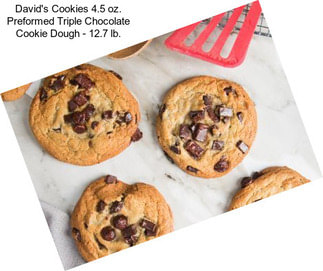 David\'s Cookies 4.5 oz. Preformed Triple Chocolate Cookie Dough - 12.7 lb.