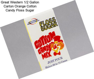 Great Western 1/2 Gallon Carton Orange Cotton Candy Floss Sugar