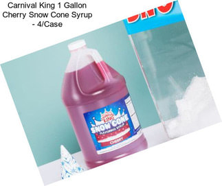 Carnival King 1 Gallon Cherry Snow Cone Syrup - 4/Case