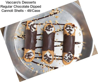 Vaccaro\'s Desserts Regular Chocolate Dipped Cannoli Shells - 48/Case