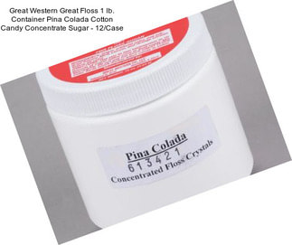 Great Western Great Floss 1 lb. Container Pina Colada Cotton Candy Concentrate Sugar - 12/Case