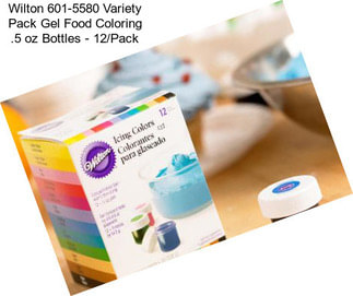 Wilton 601-5580 Variety Pack Gel Food Coloring .5 oz Bottles - 12/Pack
