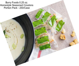 Burry Foods 0.25 oz. Homestyle Seasoned Croutons Portion Pack - 250/Case