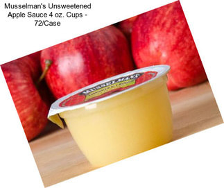 Musselman\'s Unsweetened Apple Sauce 4 oz. Cups - 72/Case