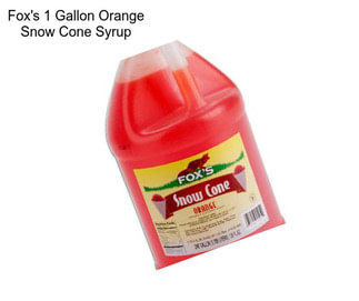 Fox\'s 1 Gallon Orange Snow Cone Syrup