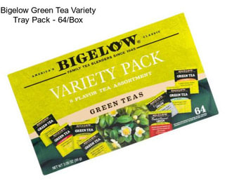 Bigelow Green Tea Variety Tray Pack - 64/Box