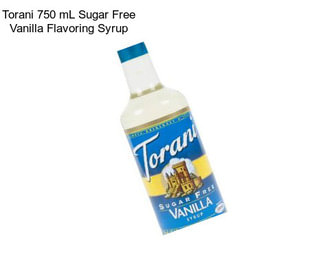 Torani 750 mL Sugar Free Vanilla Flavoring Syrup