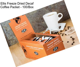 Ellis Freeze Dried Decaf Coffee Packet - 100/Box