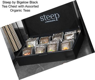 Steep by Bigelow Black Tea Chest with Assorted Organic Teas