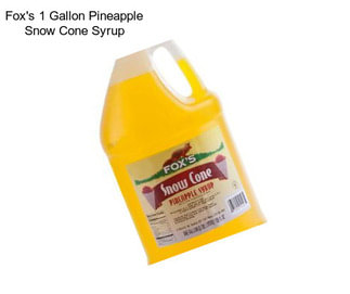 Fox\'s 1 Gallon Pineapple Snow Cone Syrup