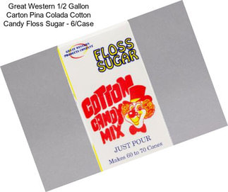 Great Western 1/2 Gallon Carton Pina Colada Cotton Candy Floss Sugar - 6/Case