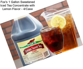 Fox\'s 1 Gallon Sweetened Iced Tea Concentrate with Lemon Flavor - 4/Case