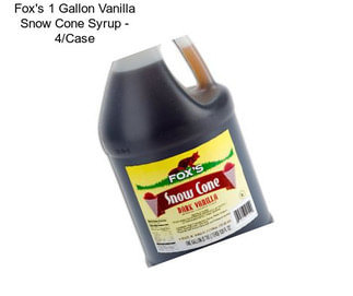 Fox\'s 1 Gallon Vanilla Snow Cone Syrup - 4/Case